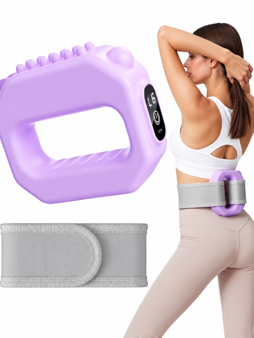 MERACH Fascia Ring Massager, Adjustable 6-Level Vibration for Home Gym Use